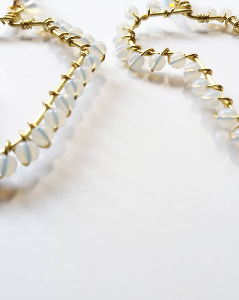 Image of Moonstone Wire Africa Earrings