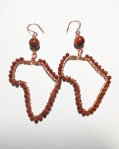 Image of Goldstone Wire Africa Earrings