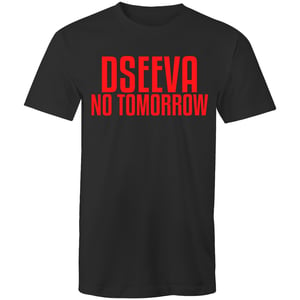 Image of No Tomorrow Tee (Black Shirt with Red Font)