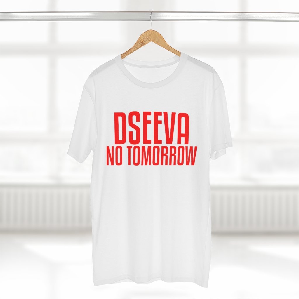 Image of No Tomorrow Tee (White Shirt with Red Font)