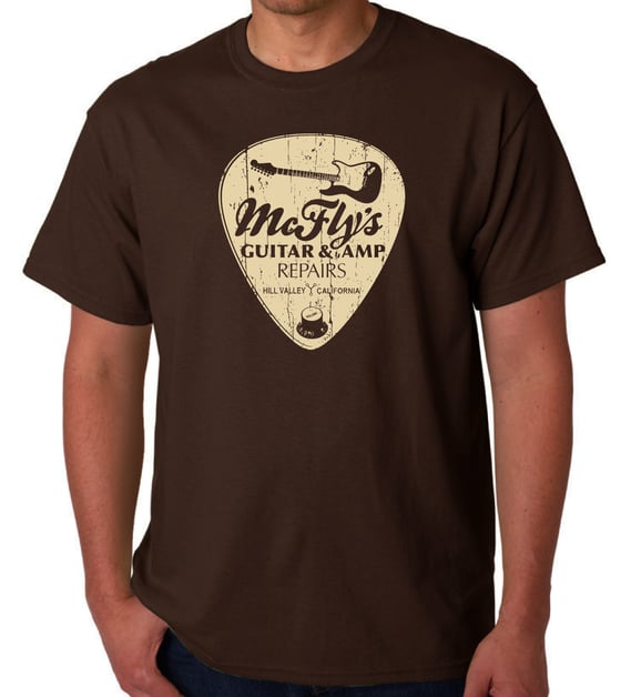 Image of BACK TO THE FUTURE - MARTY MCFLY GUITAR SHOP T-SHIRT