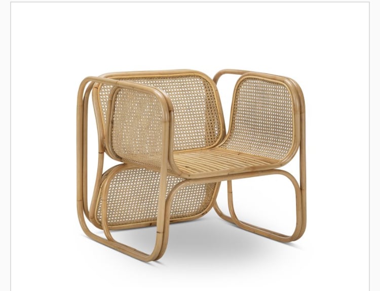 Image of Rattan lounge chair