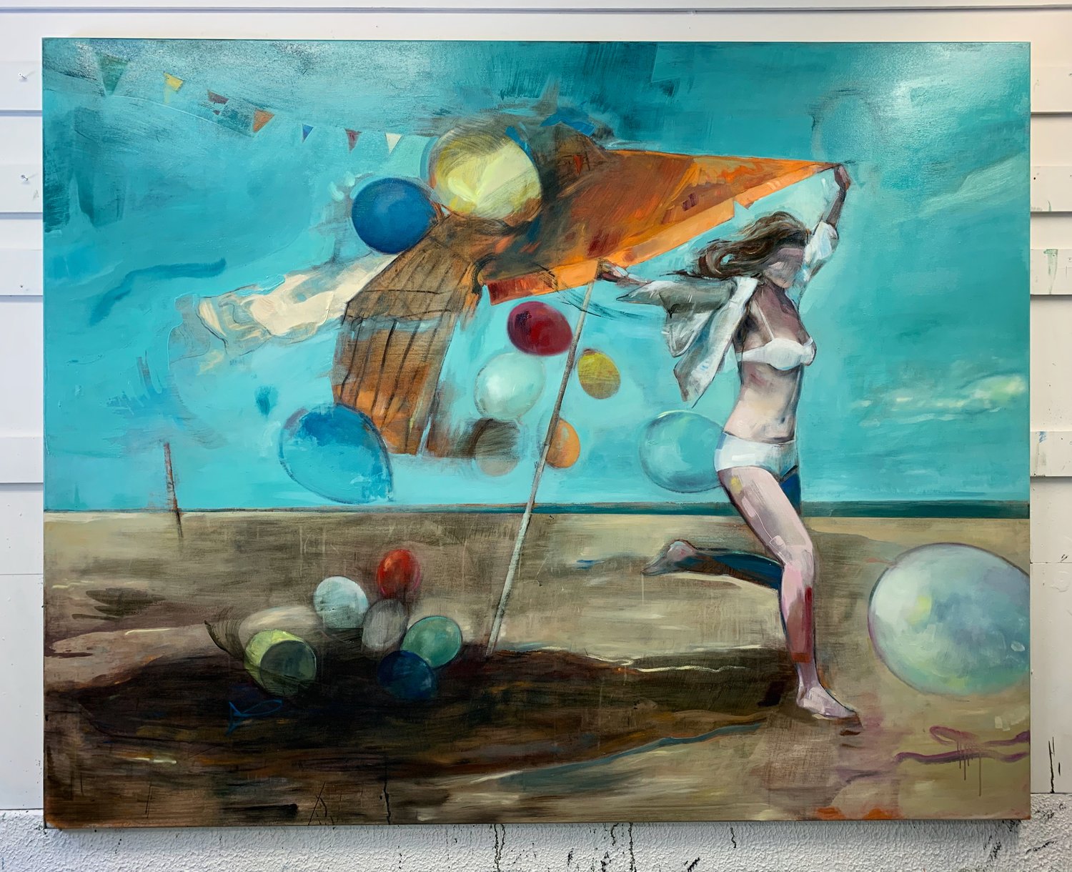 Image of Painting / maleri / "The celebration – Lost in celebration 5" / 195x155 cm