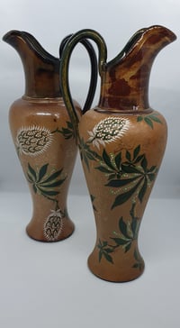 Image 1 of Doulton Lambeth Pair Water Ewers