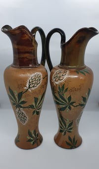 Image 2 of Doulton Lambeth Pair Water Ewers