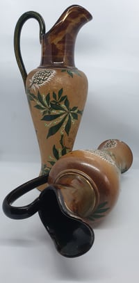 Image 4 of Doulton Lambeth Pair Water Ewers