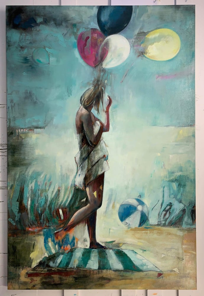 Image of Painting / maleri / "The celebration – Lost in celebration 8" / 120x180 cm