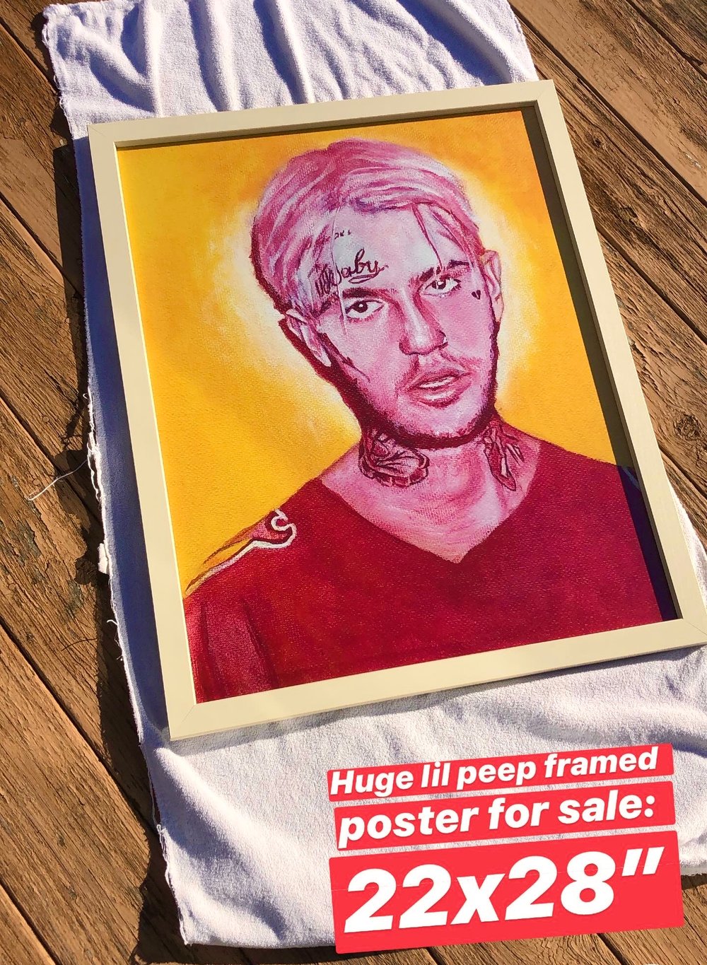 22x28" Lil Peep Red/Yellow Poster