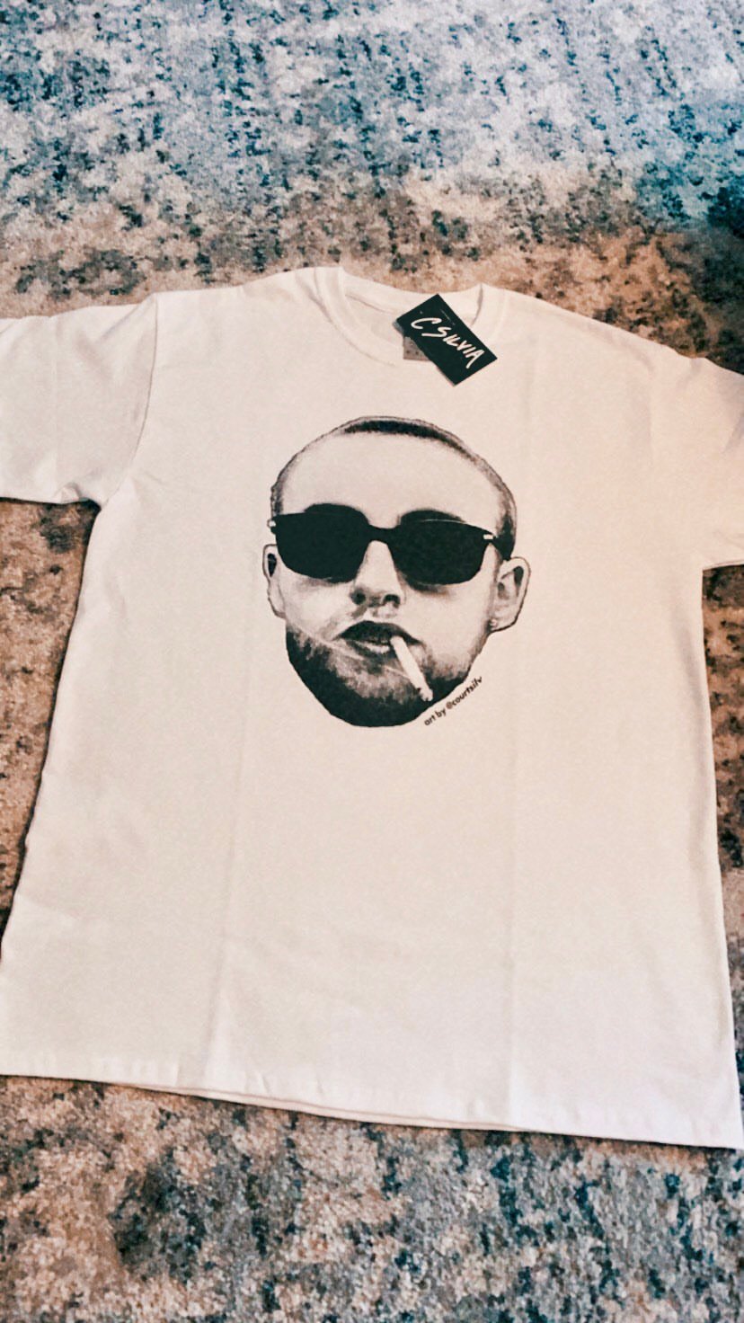 Mac Miller Cropped Head Tshirt (WHITE)