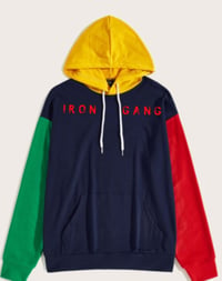 Block colored hoodies