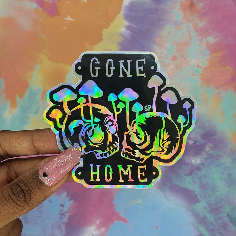 Gone Home Holographic Sticker