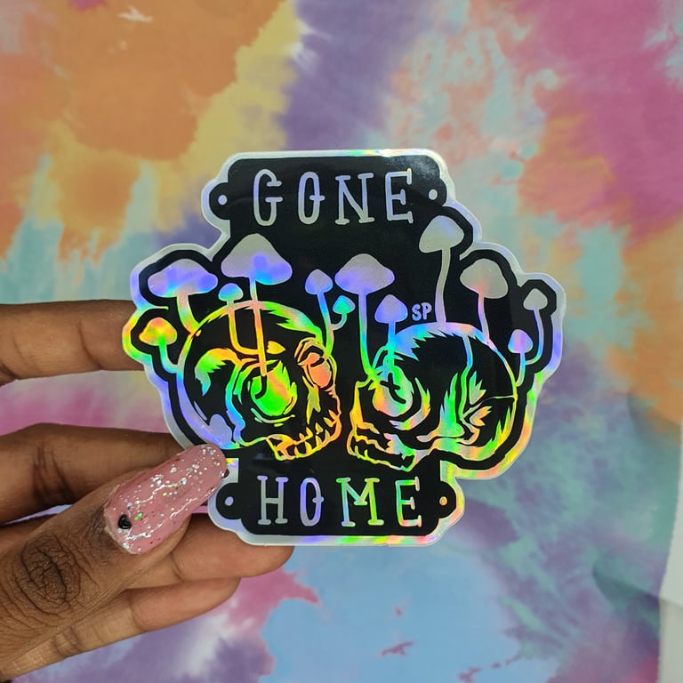 Gone Home Holographic Sticker Image 2