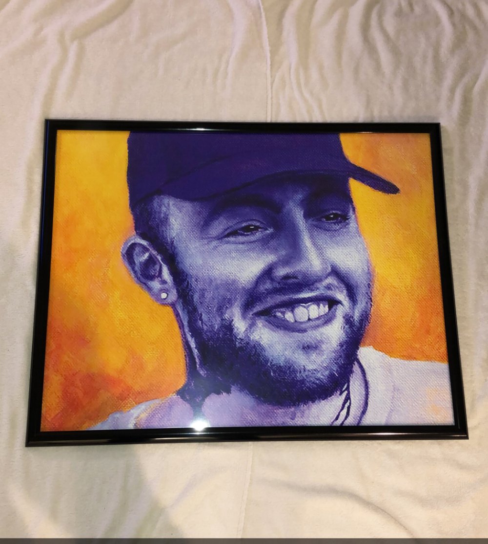 22x28" Mac Miller Yellow/Purple Poster