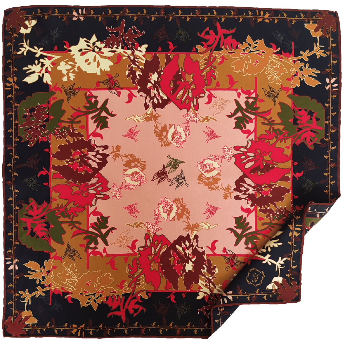 Image of LUXURIANCE, Le Grand Foulard (carré en soie de 90/90cm)