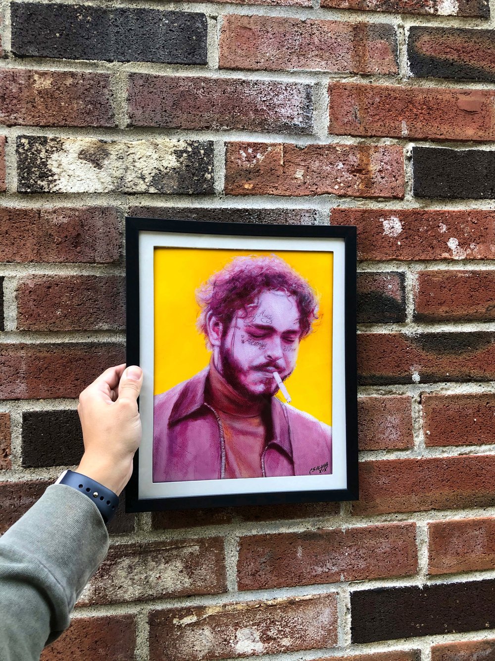 Post Malone 8.5x11” Framed Print