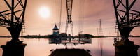 High Tide, The Transporter Bridge in Newport Wales, Print
