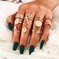 Sneaky Snake - 10 pc Ring Set 