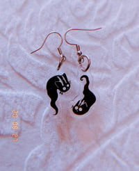 Image 1 of Kitty ghost earrings 🌙PREORDER 