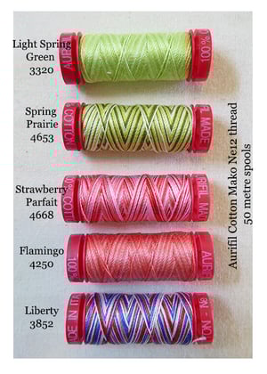 Image of Aurifil Cotton Mako 12wt Variegated Thread