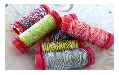 Image of Aurifil Cotton Mako 12wt Variegated Thread