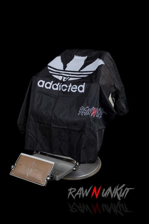 Image of RAW N UNKUT  FULL SUBLIMATION  ADDICTED BARBER CAPES  