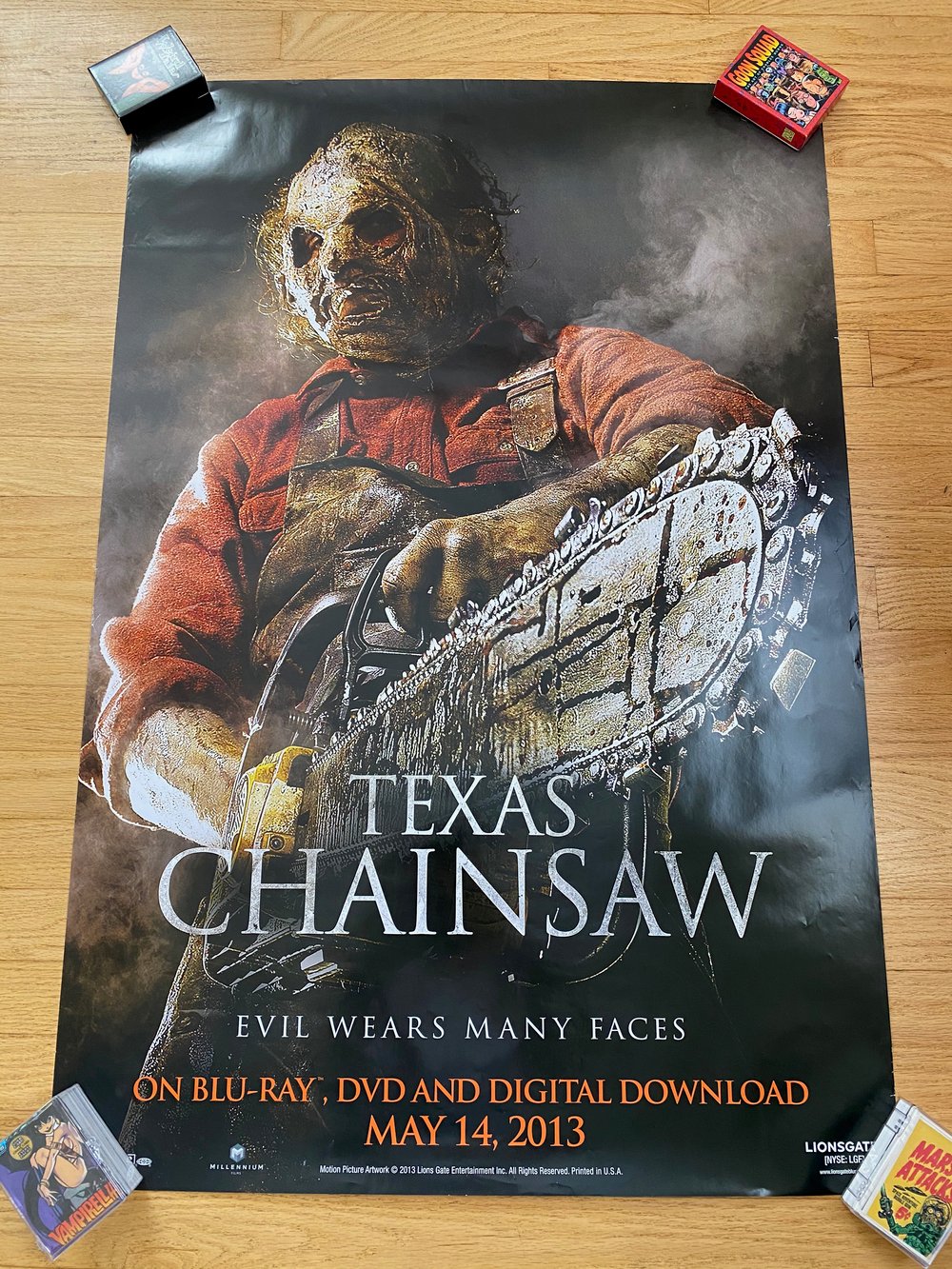 2013 TEXAS CHAINSAW Original Lionsgate Home Video Promotional Movie Poster