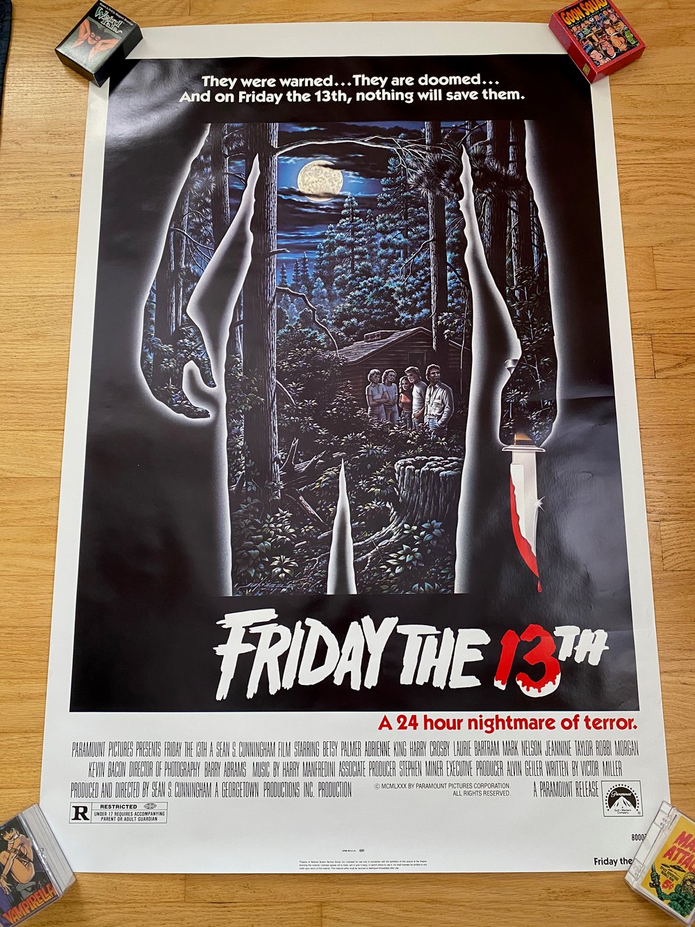 1980 Original FRIDAY THE 13th U.S. One Sheet Movie Poster