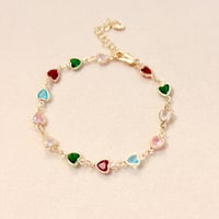 Image 2 of Multicolor Heart Bracelet