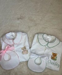 Embroided Scallop Babygrows