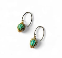 Turquoise Glow Weave Earrings