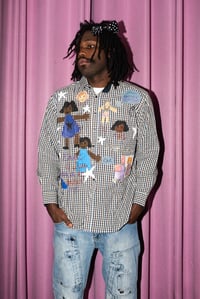 Image 2 of « LA CHEMISE DE PAPA » SHIRT CHECKED BLUE BROWN 🧸