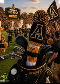 Image 2 of Appilacian State university App Boone NC custom Handknit Golf Club Cover fan gift