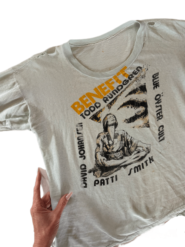 70s Patti Smith Todd Rundgren t shirt concert tour tee 