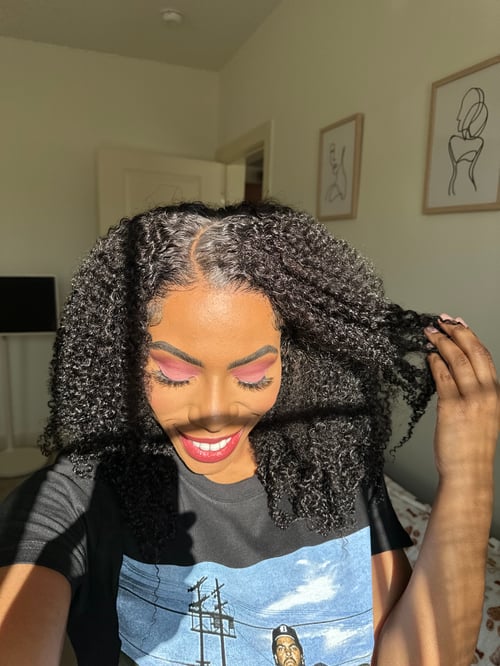 Image of MULTI TEXTURED KINKY CURLY 13x6 LACE FRONT WIG