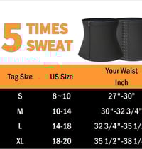 Image 2 of Forever Roshay Women's Sauna Suit Waist Trainer Sweat Enhancing Workout Body Shaper Waist Trimmer 
