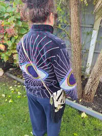 Image 5 of Wanderlust - Velvet evil eye protection jacket - Navy blue 6-14 uk