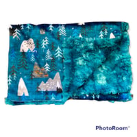 Image 1 of Snowy Mountains in Blue Car Seat Blanket