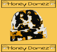 Honey domez camo knit beanie yellow 