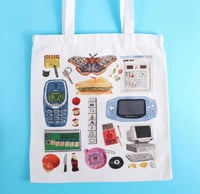 Image 3 of Messy Things Tote Bag + Flower Cat Plush + Stickers