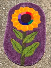 Image 3 of Rainbow Sunflower rug