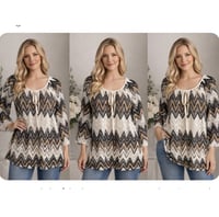 Image 1 of New 1X Roz & Ali Top #711*9
