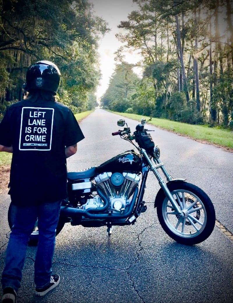 Image of Left Lane is For Crime Work Shirts