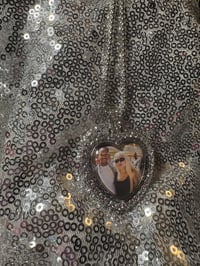 Image 2 of New Double Sided photo Rhinestone  necklace angel wings, optional come with free photo icebox magnet