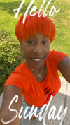Ombre Orange Color Pixie 100%Human Wig 