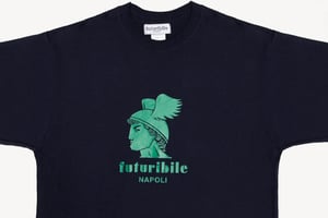 Futuribile Navy T-Shirt, Green Logo