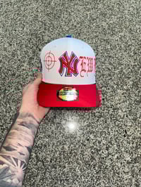 Image 4 of RED WHITE BLUE BRIM NY YANKEES CUSTOM FITTED