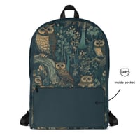 Image 4 of Cottagecore Nature Inspired Owls In a Forest Backpack