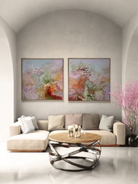 Image 1 of Threading Through Country - Original Painting (diptych)