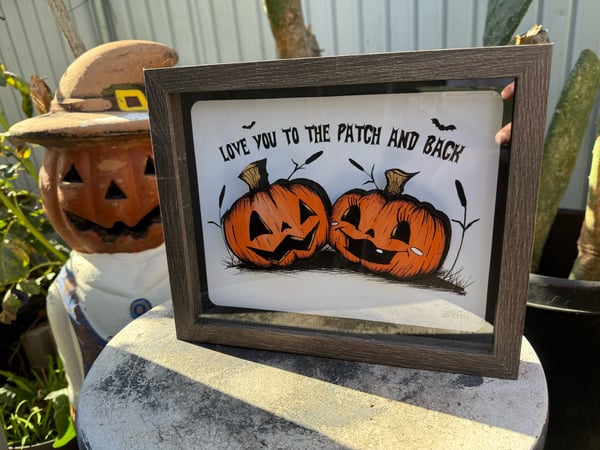 Image of "Love You to the patch and Back" Shadow Box