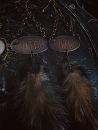 Image 2 of Copper & feathers Witch earrings 